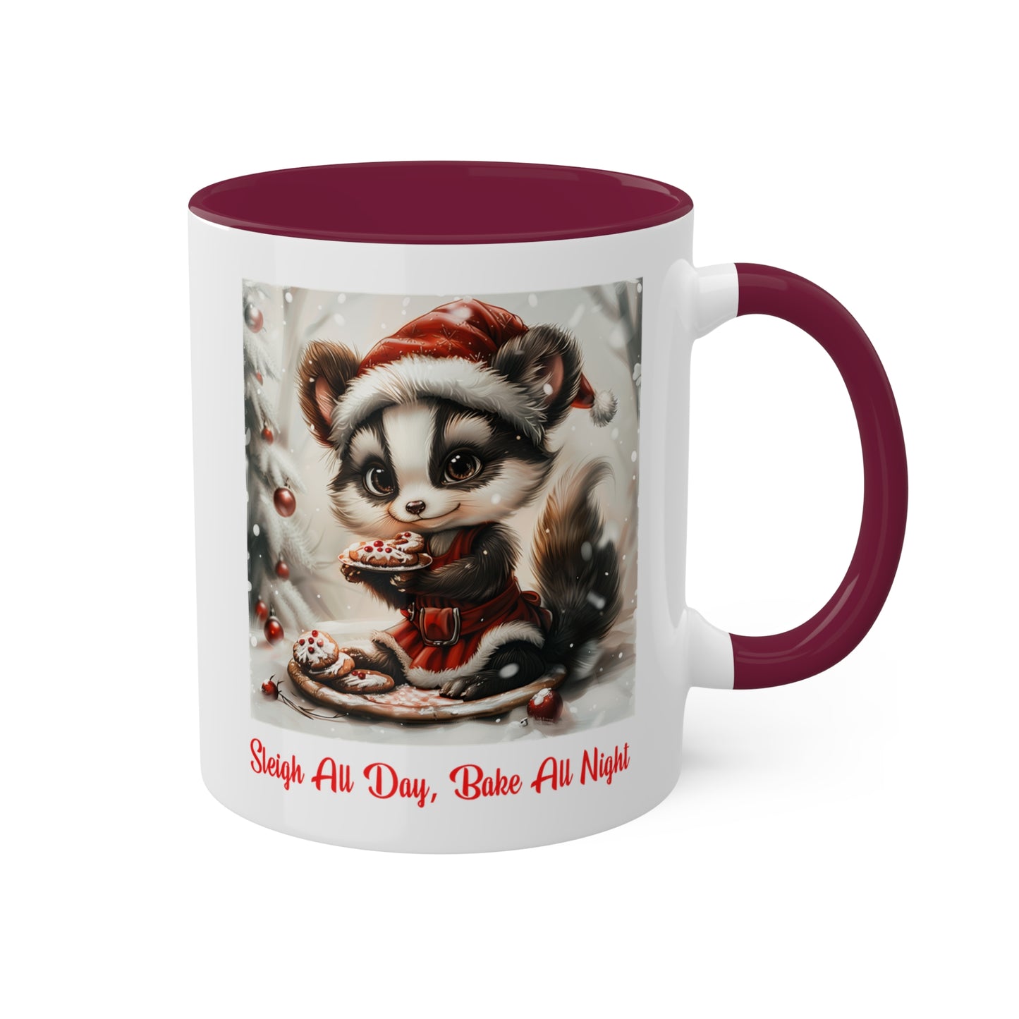 Skunk Christmas Baker Mug