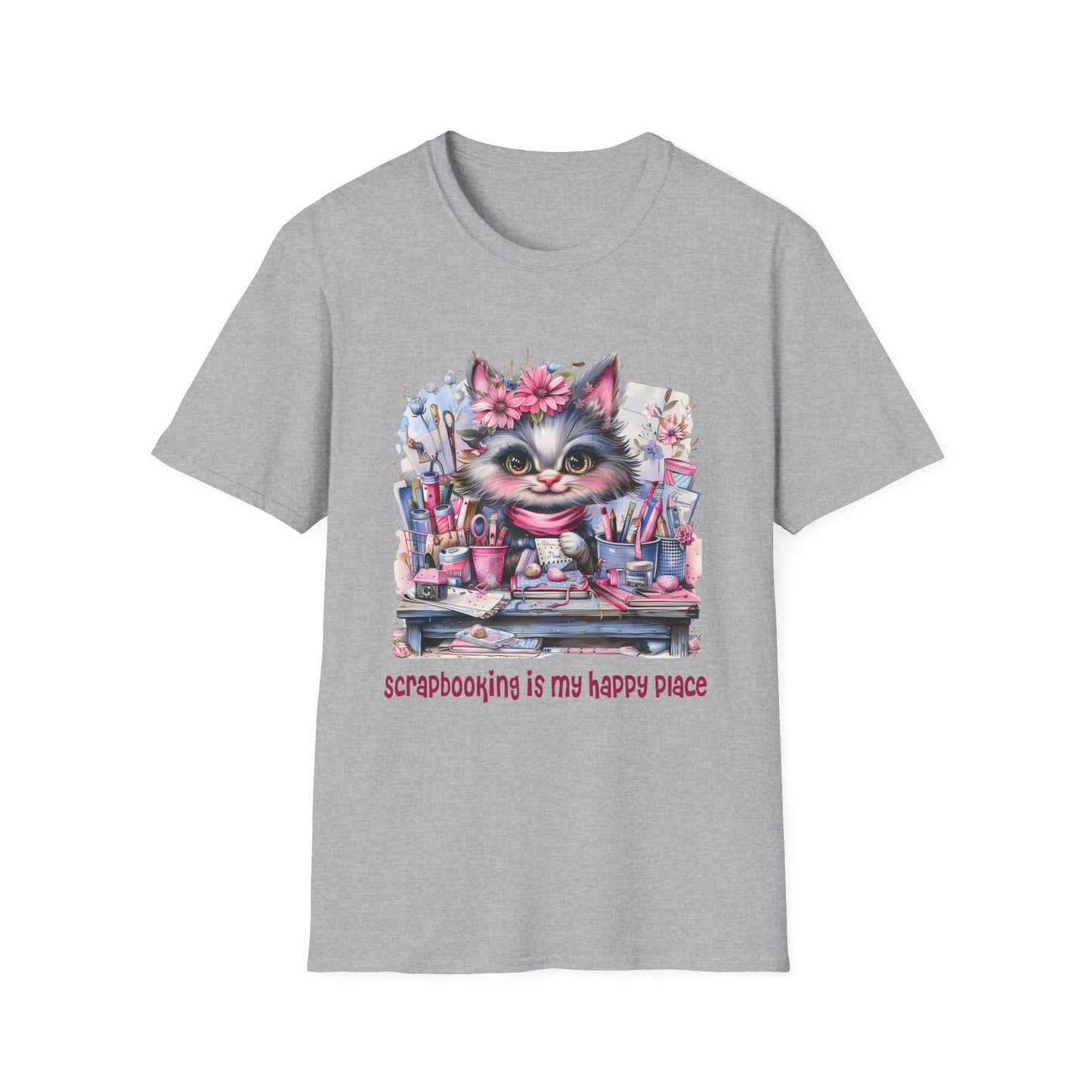 Cat Scrapbooker Softstyle T-Shirt