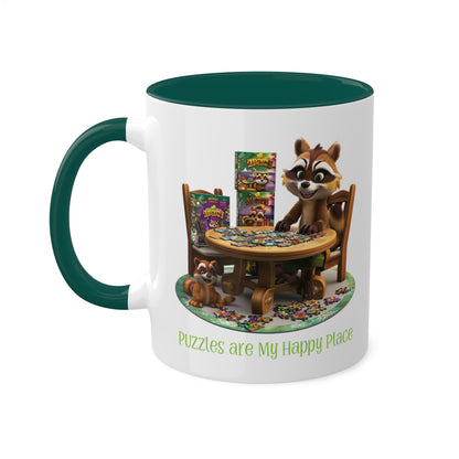 Raccoon Puzzler Mug