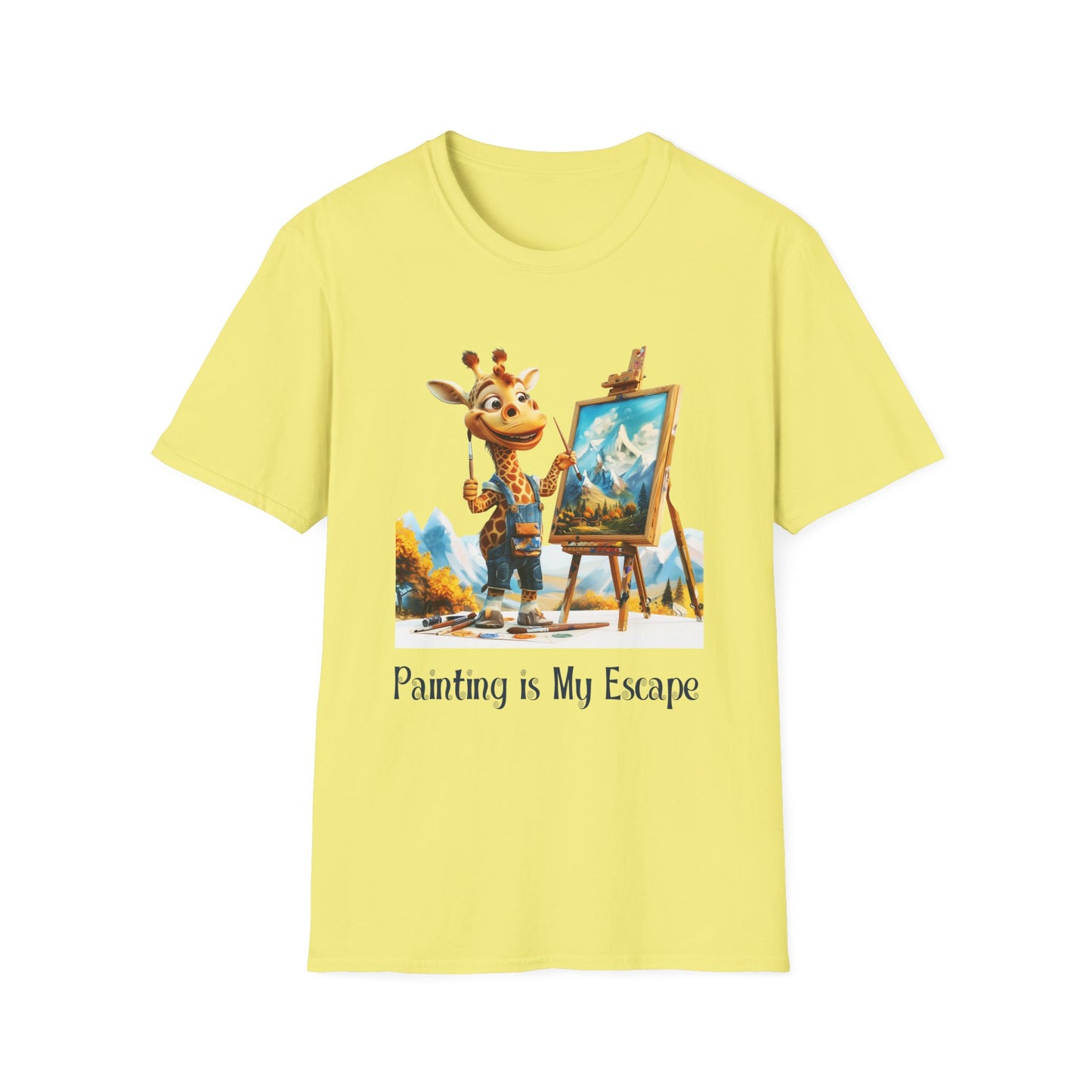 Giraffe Painter Softstyle T-Shirt