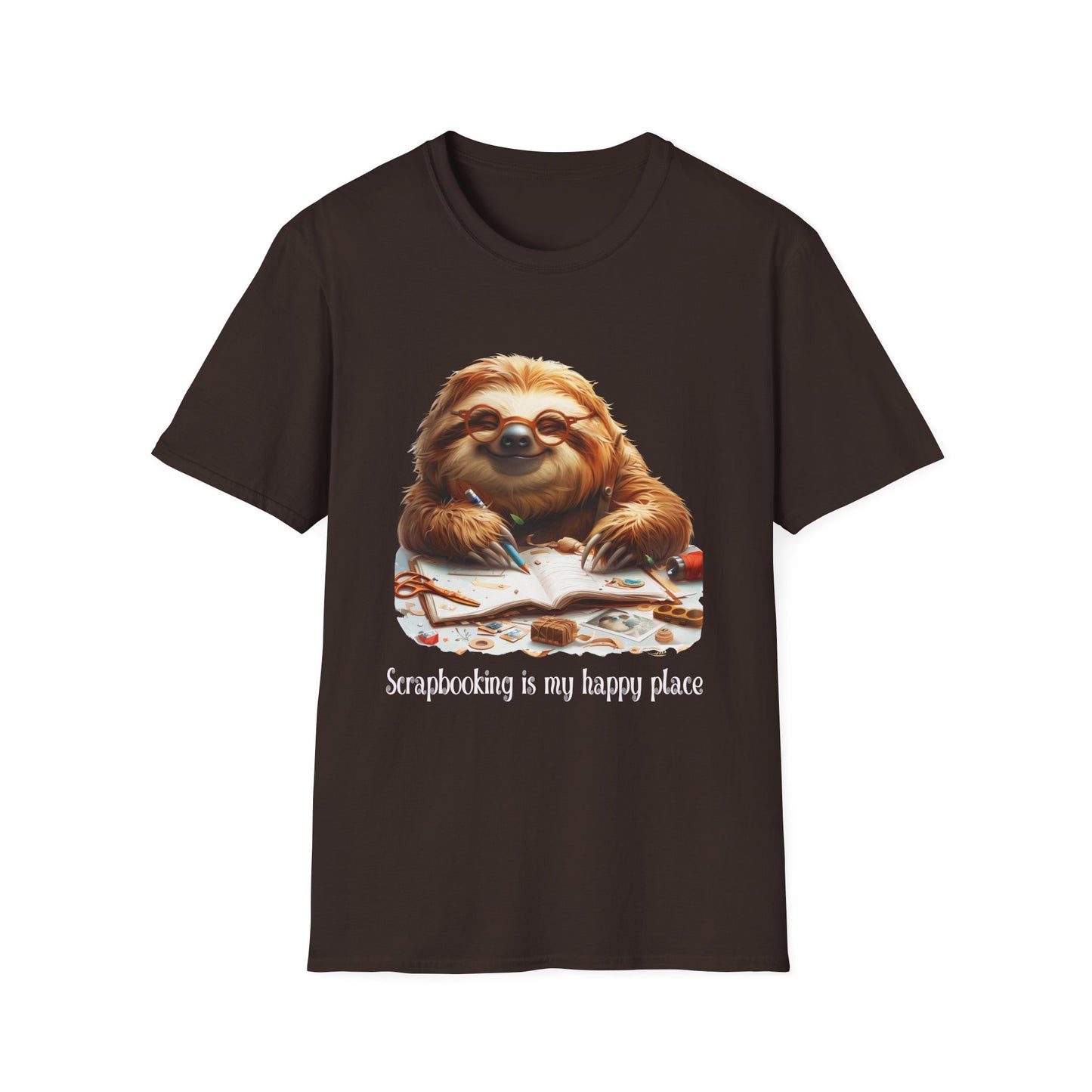 Sloth Scrapbooker Softstyle T-Shirt