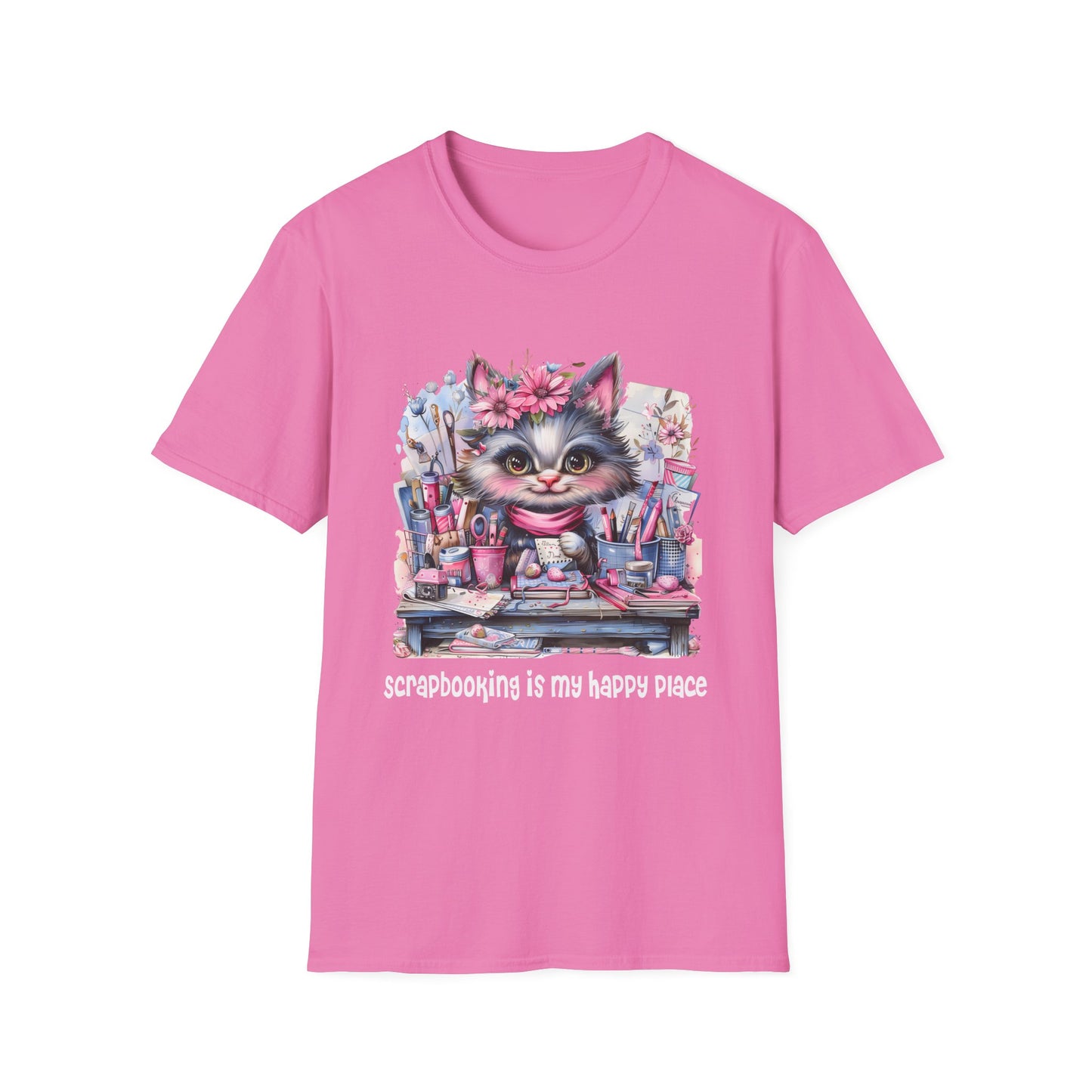 Cat Scrapbooker Softstyle T-Shirt