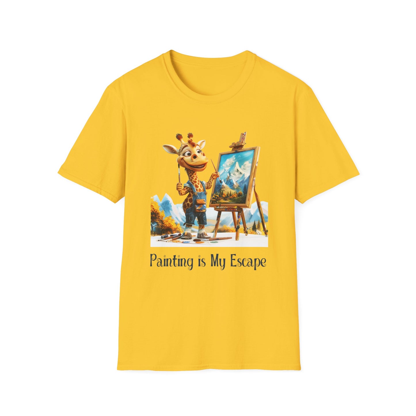 Giraffe Painter Softstyle T-Shirt