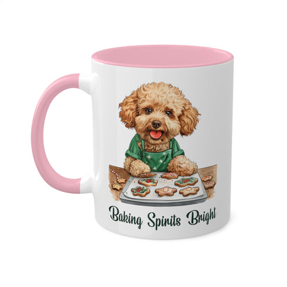 Poodle Christmas Baker Mug