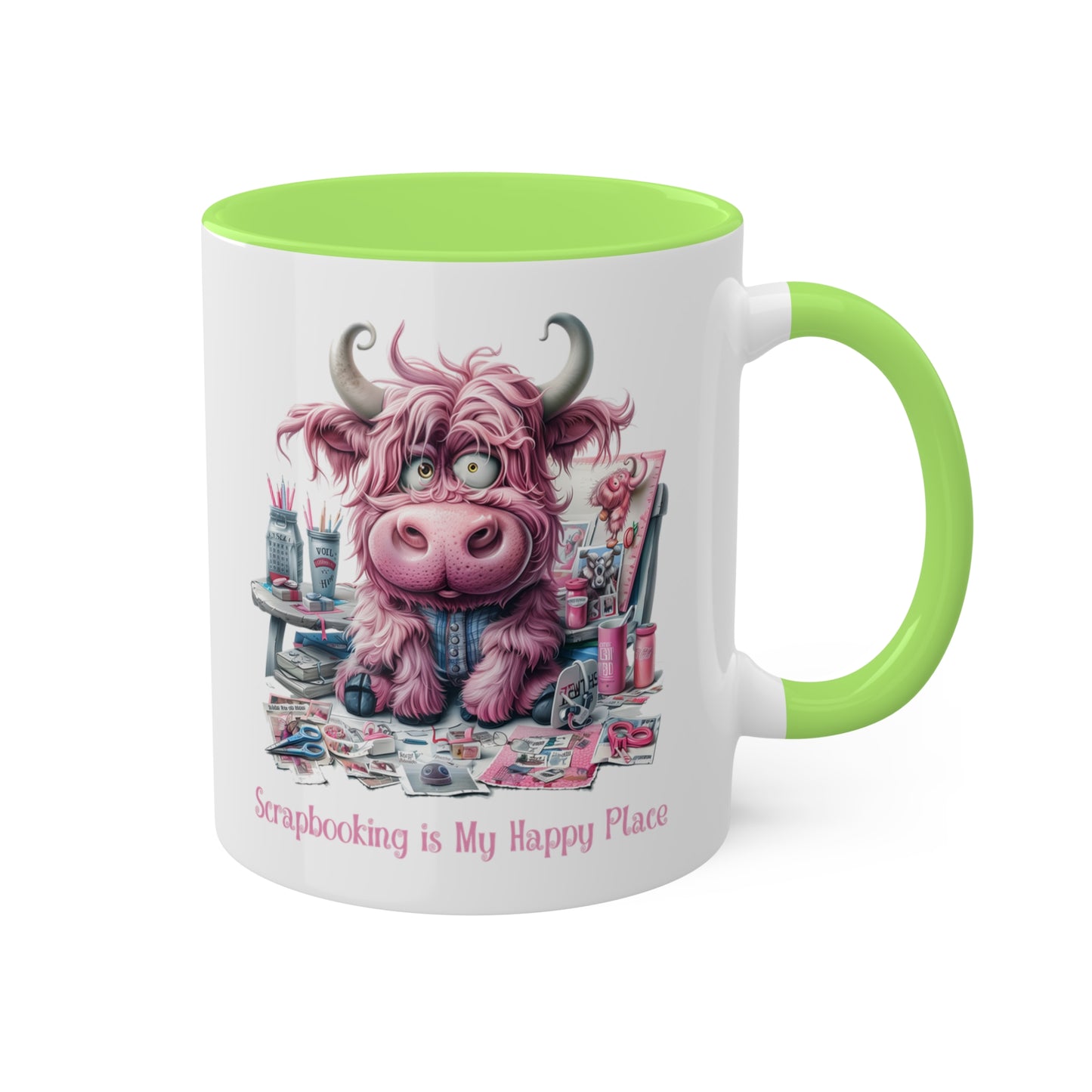 Highland Cow Scrapbooking Mug