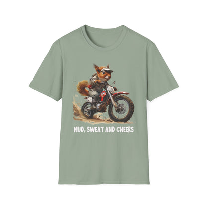 Squirrel Dirt Bike Rider Softstyle T-Shirt