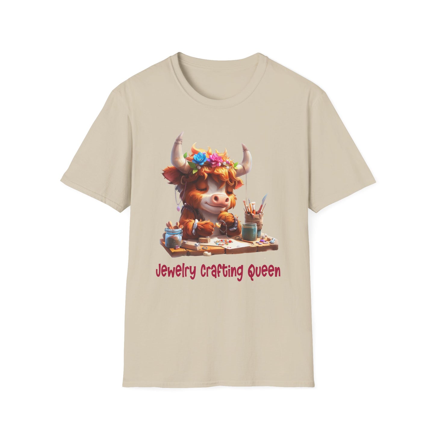 Highland Cow Jewelry Making Softstyle T-Shirt