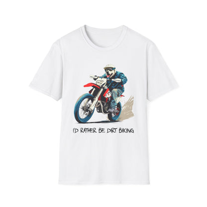 Dog Dirt Biker Softstyle T-Shirt