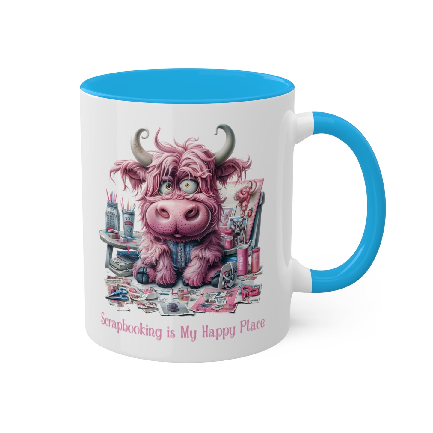 Highland Cow Scrapbooking Mug