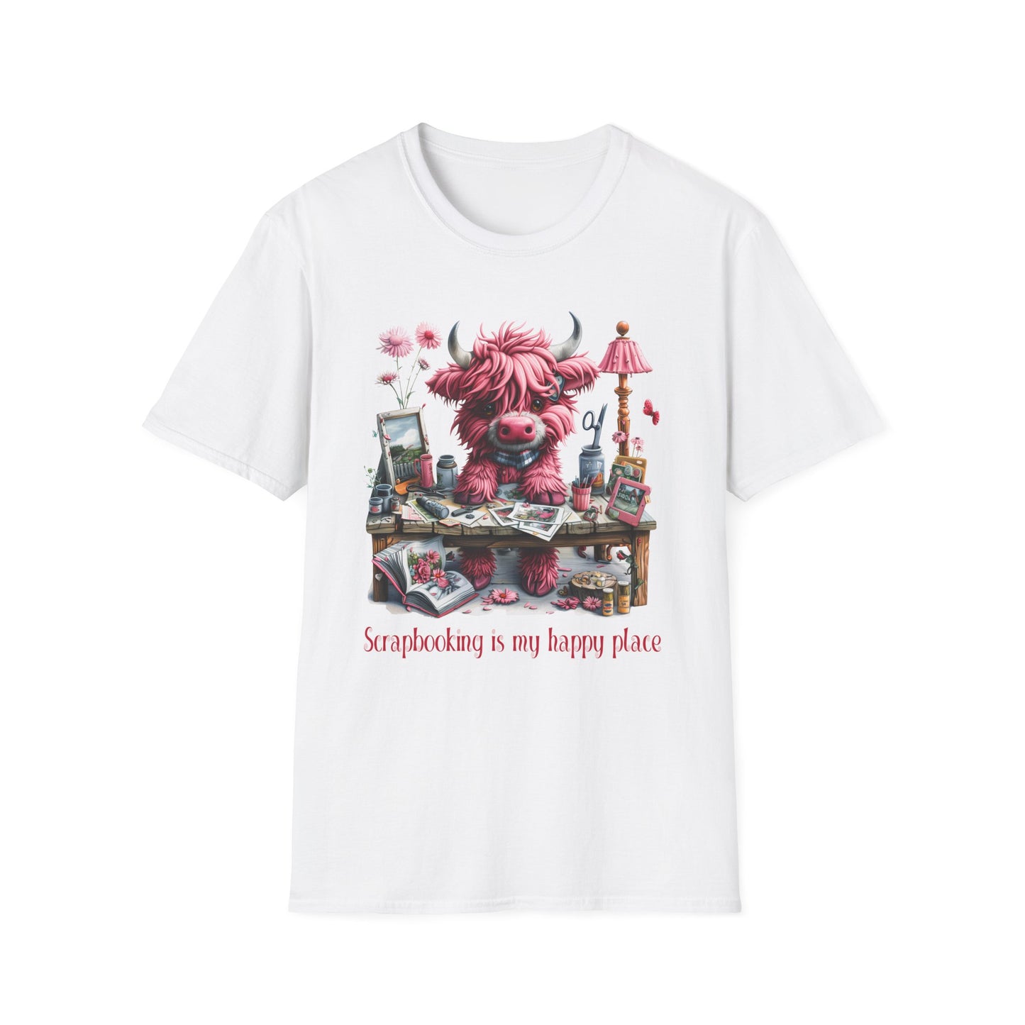 Highland Cow Scrapbooking Softstyle T-Shirt