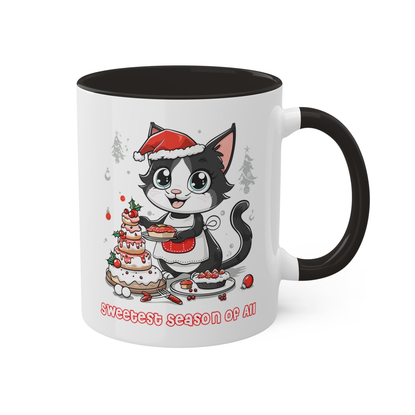 Cat Christmas Baker Mug