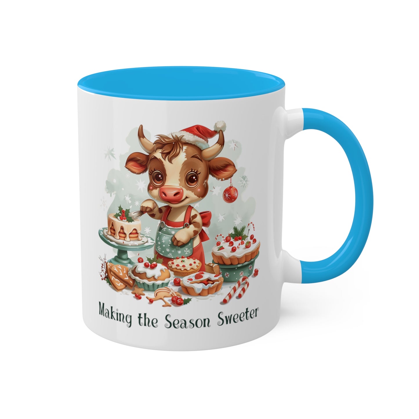 Cow Christmas Baker Mug