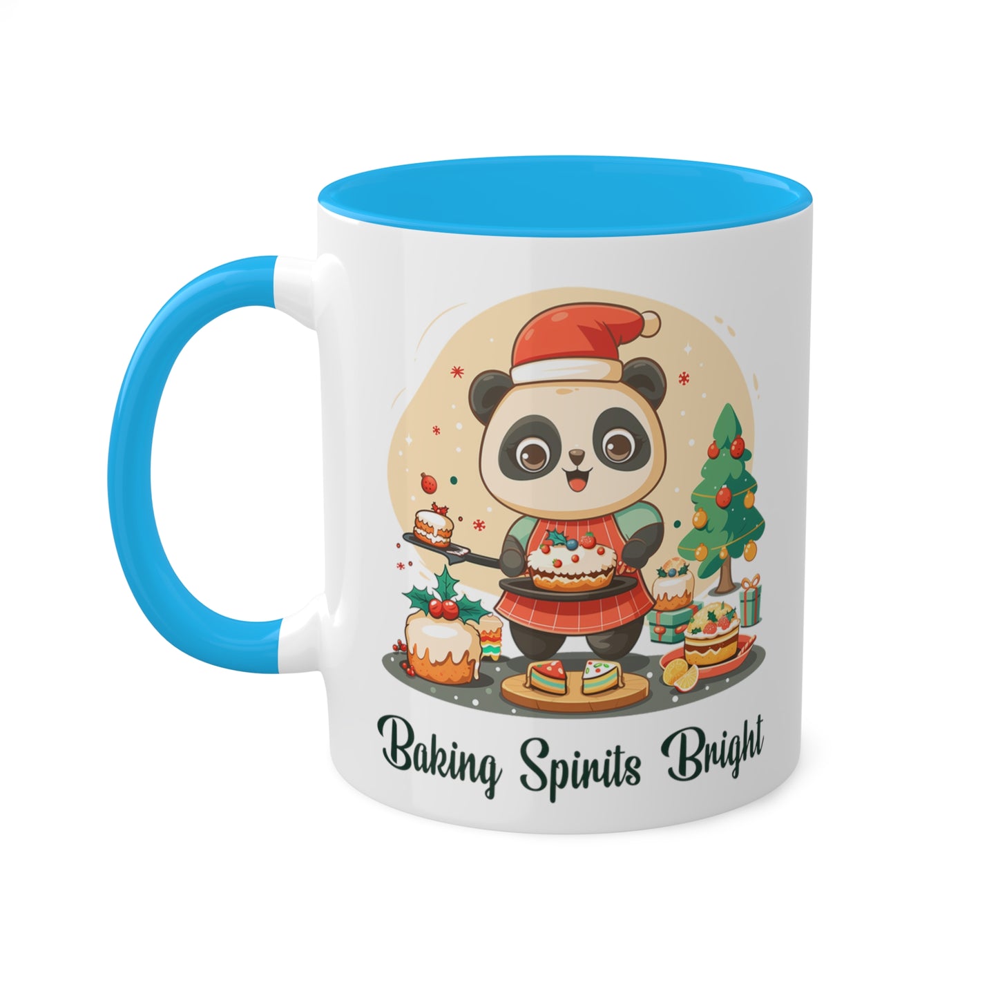 Panda Bear Christmas Baker Mug