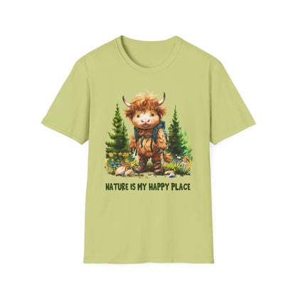 Highland Cow Hiker Softstyle T-Shirt