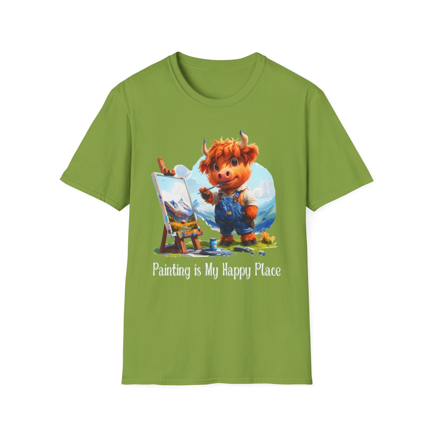 Highland Cow Artist Softstyle T-Shirt