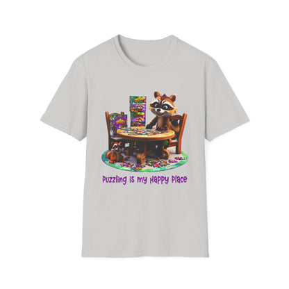 Raccoon Puzzler Softstyle T-Shirt