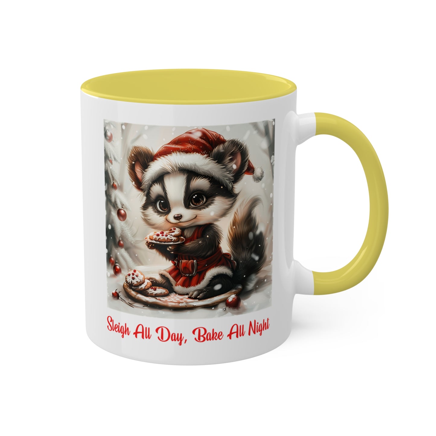 Skunk Christmas Baker Mug