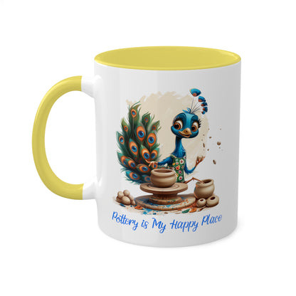 Peacock Pottery Mug