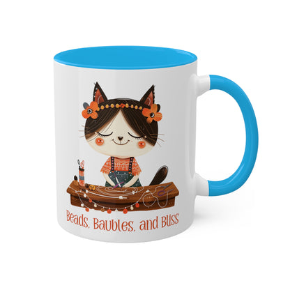 Kitty Cat Jewelry Making Mug