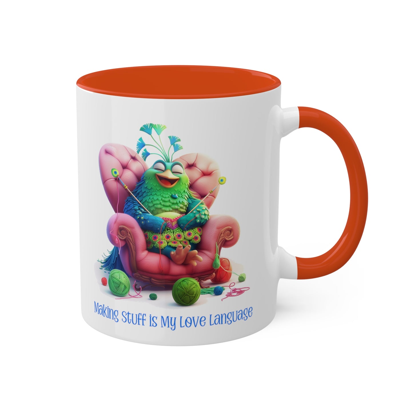 Peacock Knitter Mug