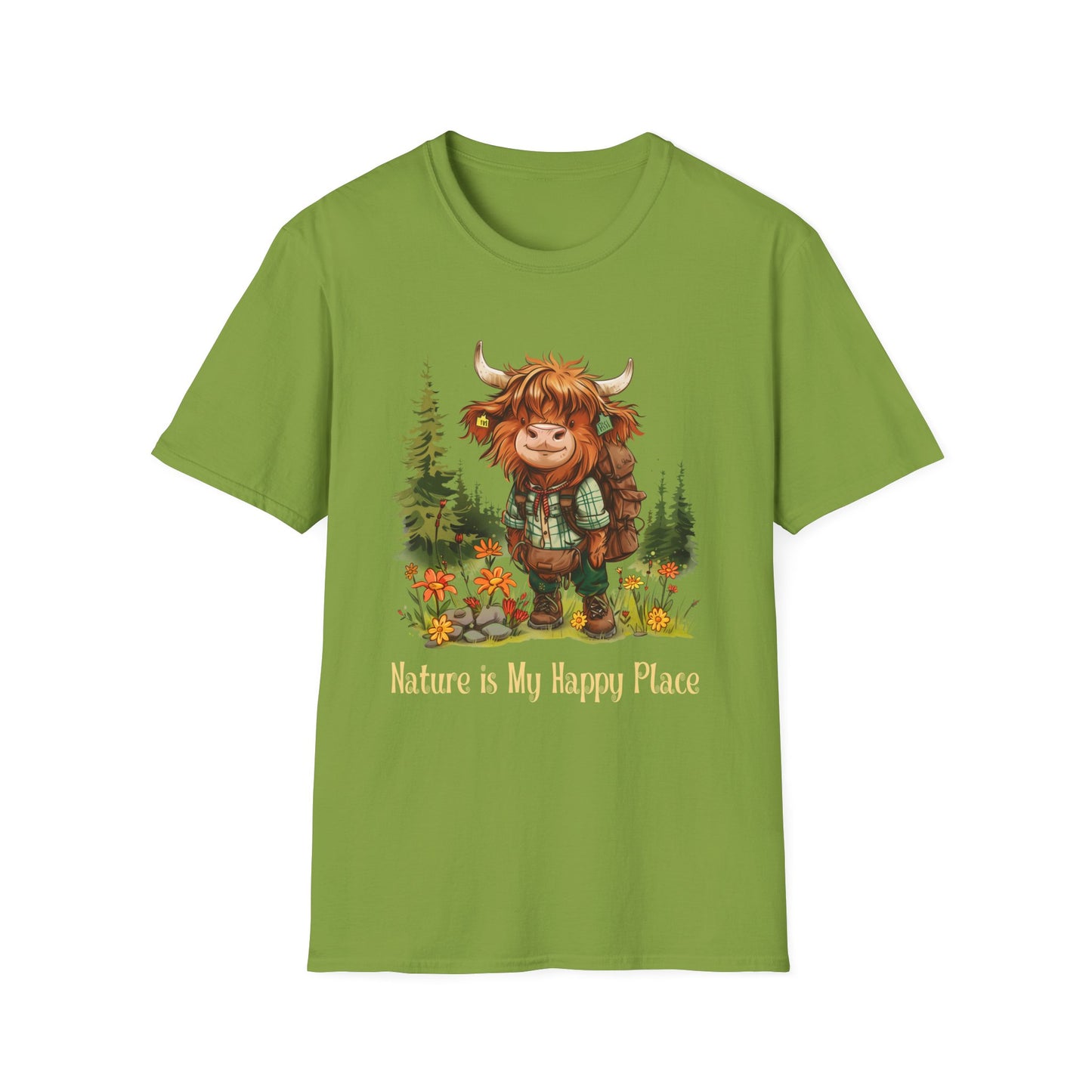 Highland Cow Hiker Softstyle T-Shirt