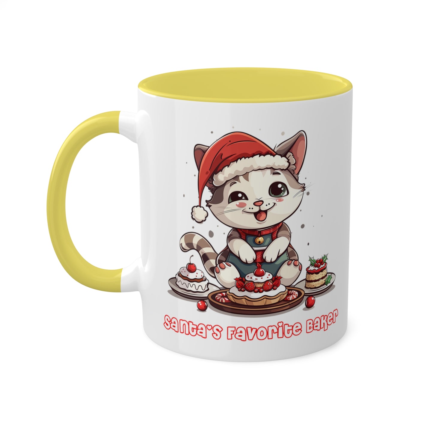 Cat Christmas Baker Mug