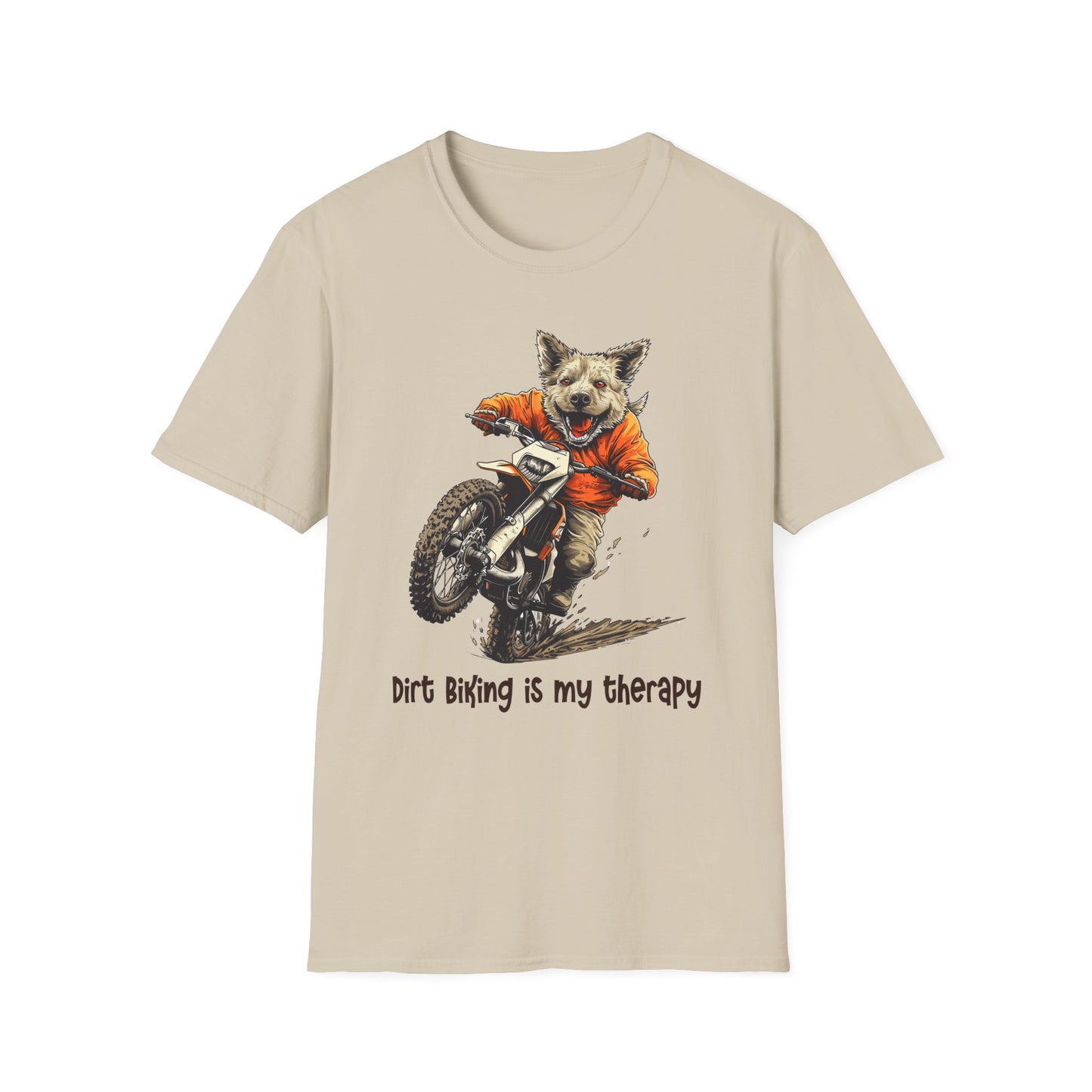 Dog Dirt Biker Softstyle T-Shirt