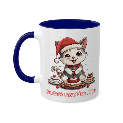 Cat Christmas Baker Mug