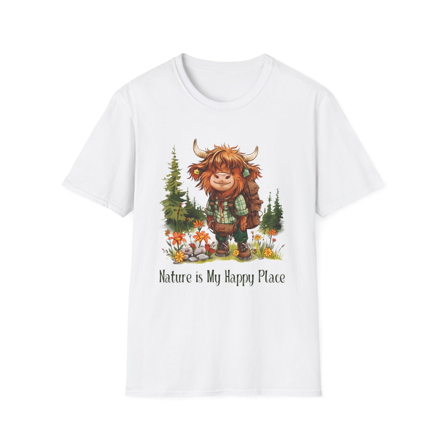 Highland Cow Hiker Softstyle T-Shirt