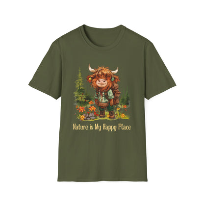 Highland Cow Hiker Softstyle T-Shirt