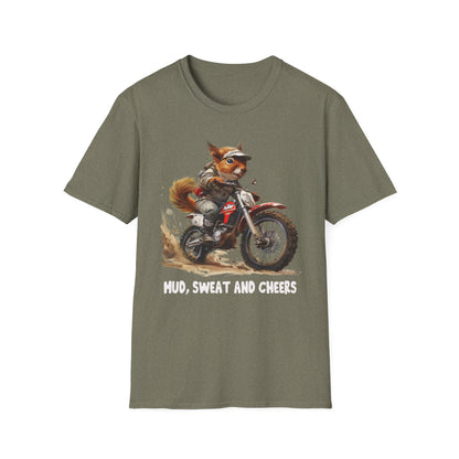 Squirrel Dirt Bike Rider Softstyle T-Shirt