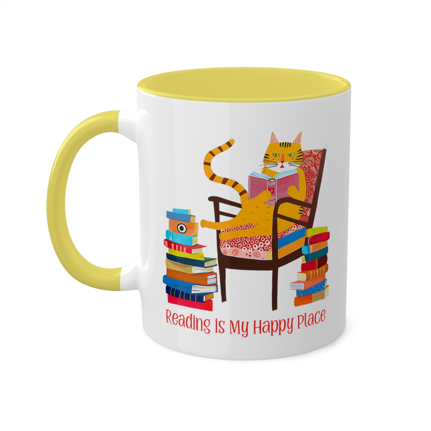 Cat Reading Mug