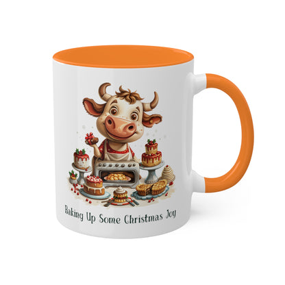 Cow Christmas Baker Mug