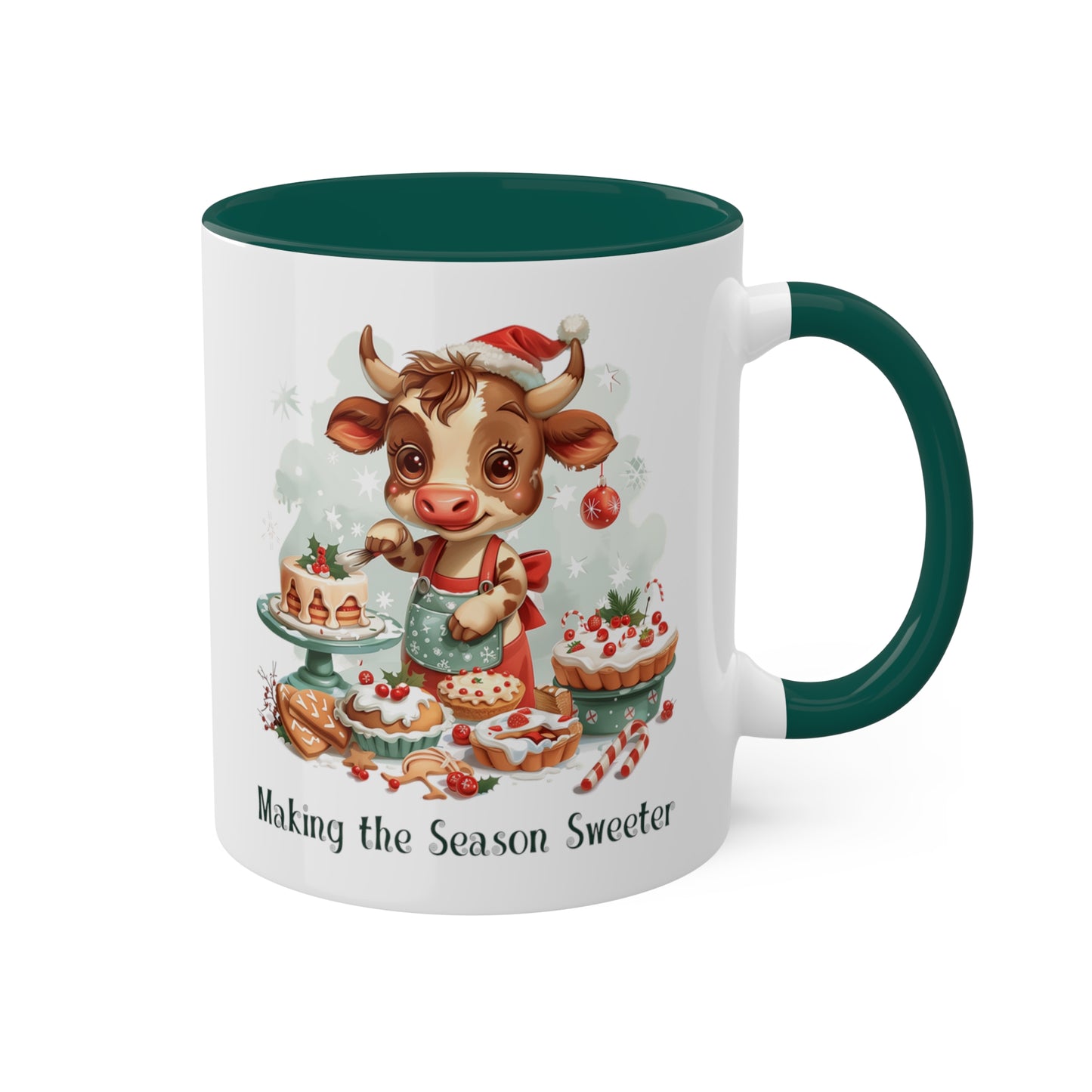 Cow Christmas Baker Mug