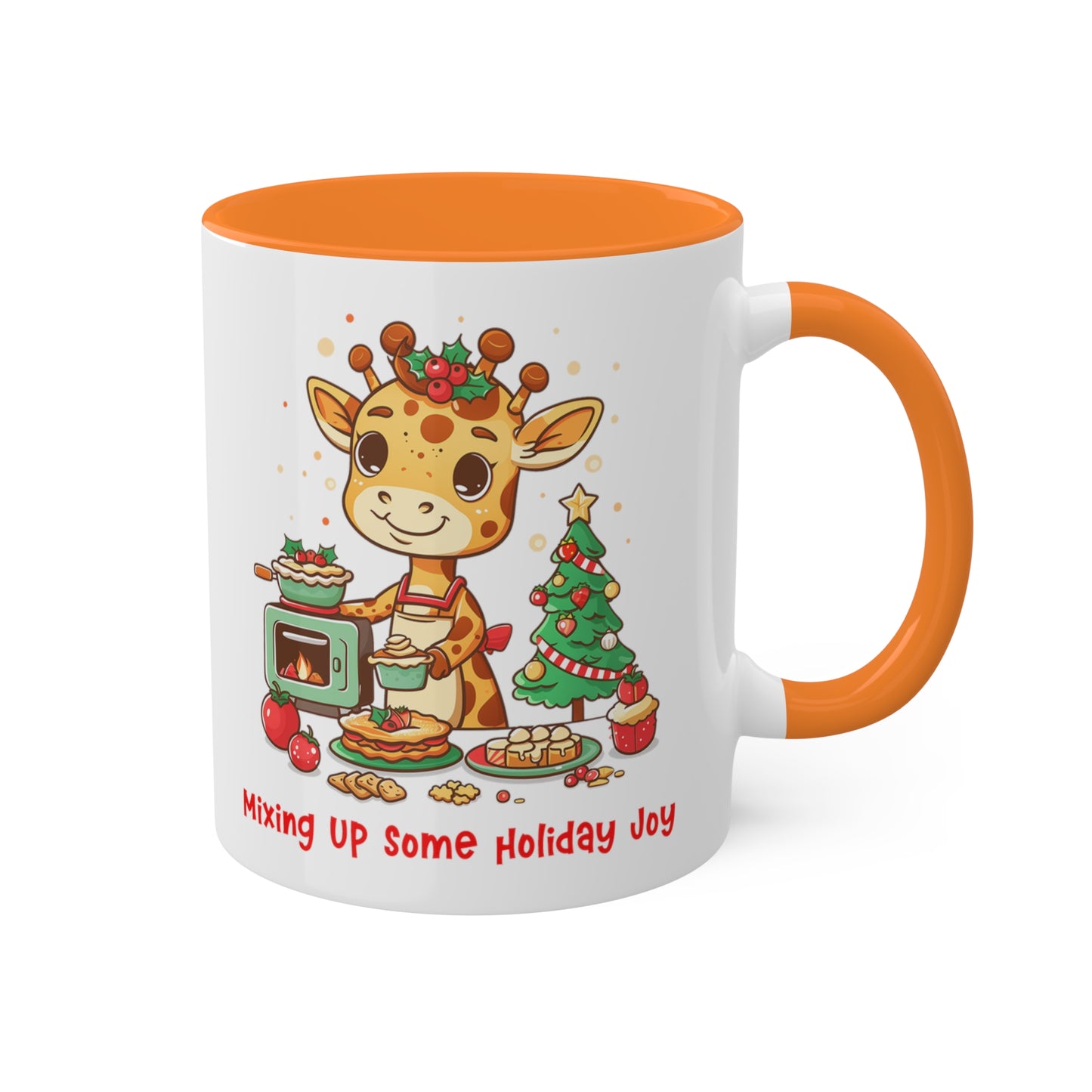 Giraffe Christmas Baker Mug