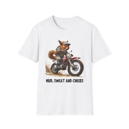 Squirrel Dirt Bike Rider Softstyle T-Shirt