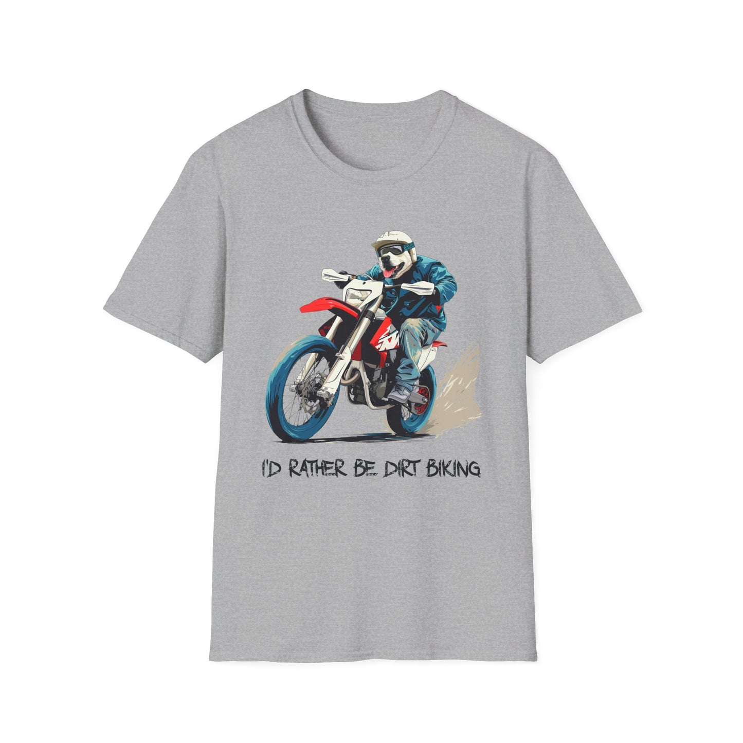 Dog Dirt Biker Softstyle T-Shirt