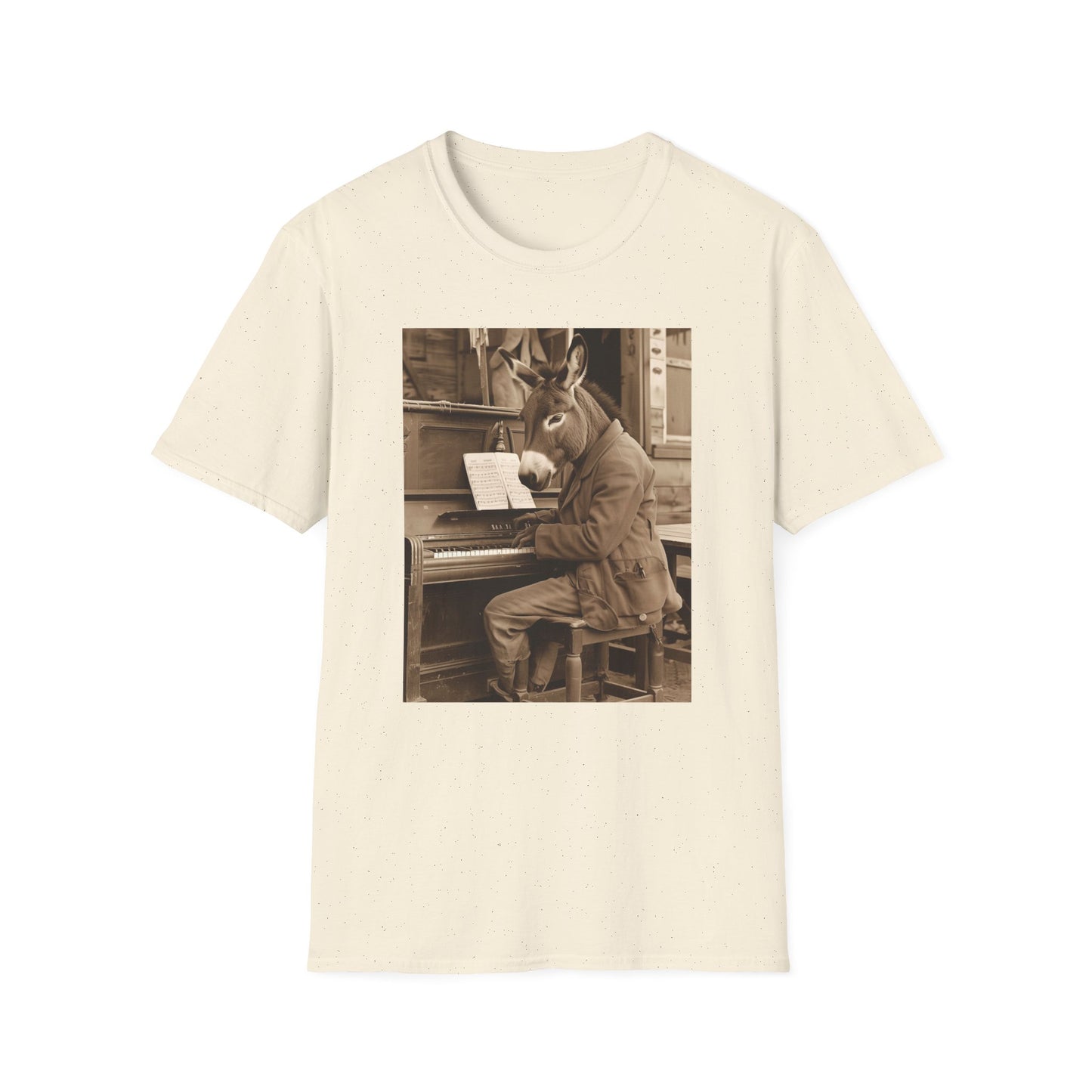 Vintage Western Donkey Piano Softstyle T-Shirt