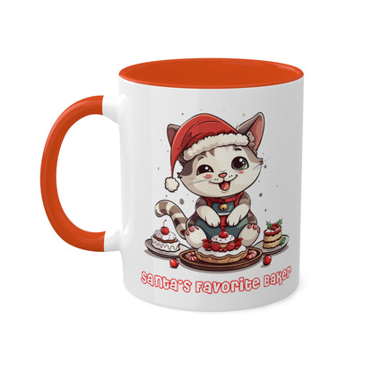 Cat Christmas Baker Mug