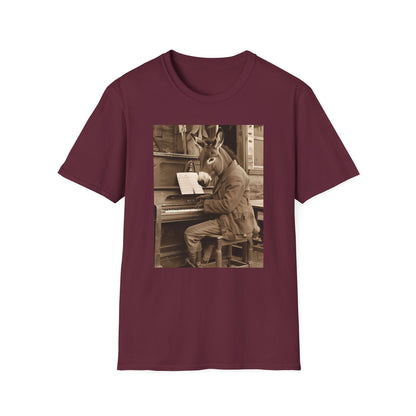 Vintage Western Donkey Piano Softstyle T-Shirt