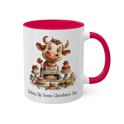 Cow Christmas Baker Mug