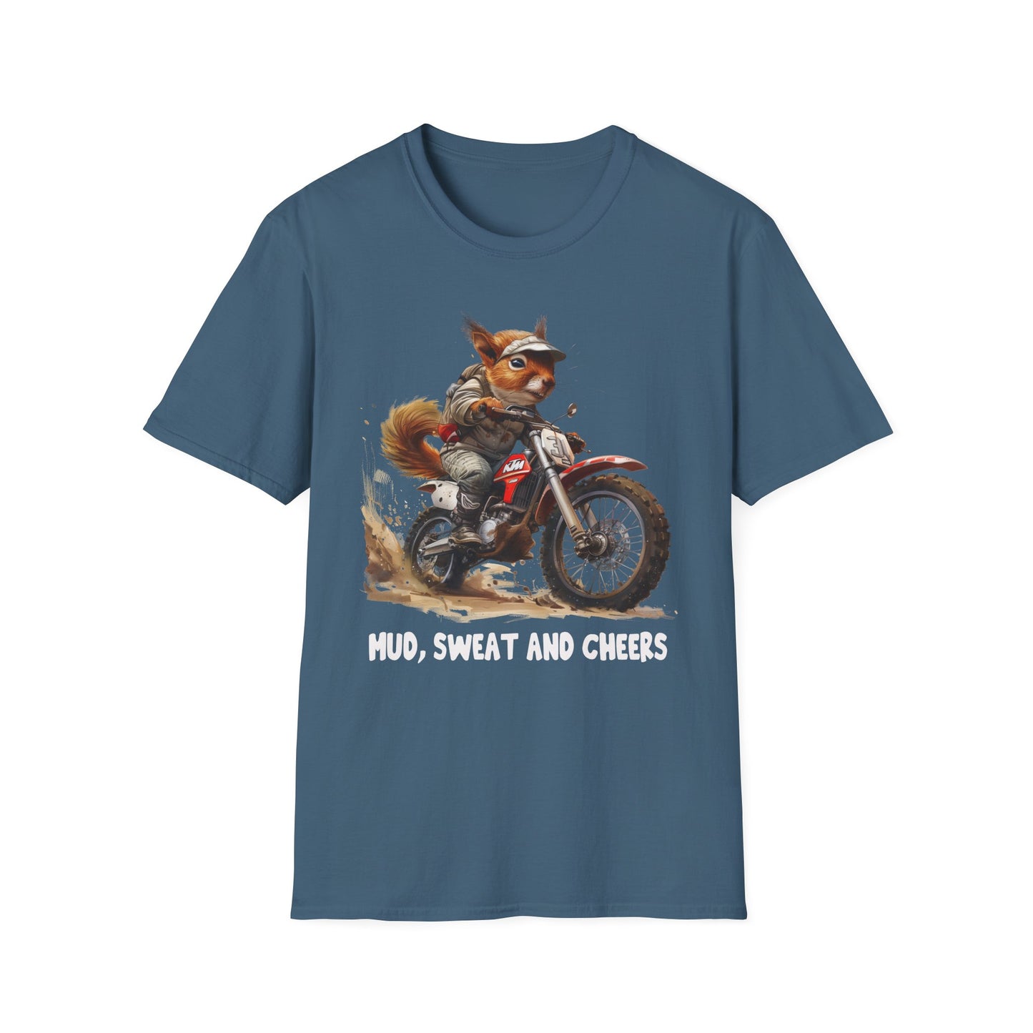 Squirrel Dirt Bike Rider Softstyle T-Shirt