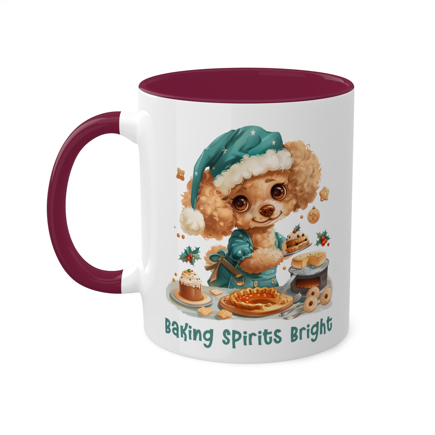 Poodle Christmas Baker Mug