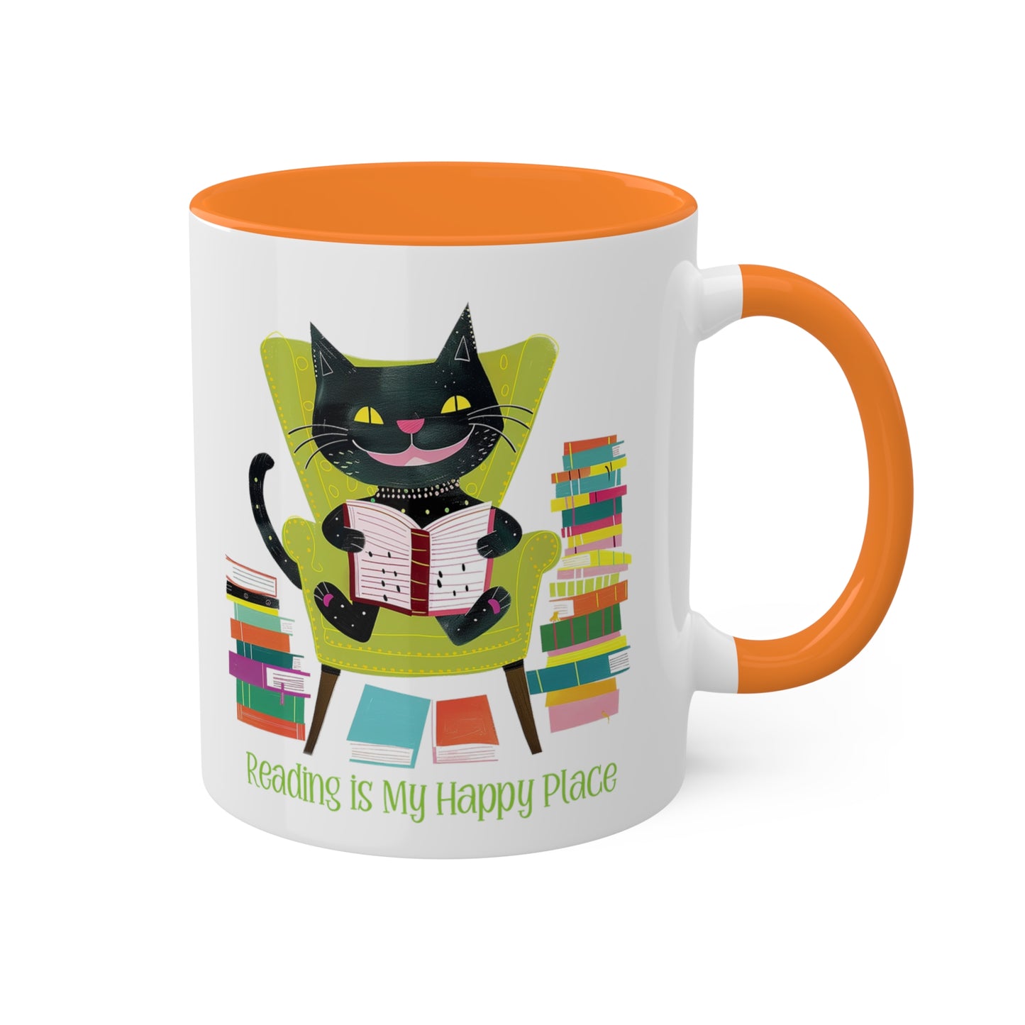 Cat Reading Mug