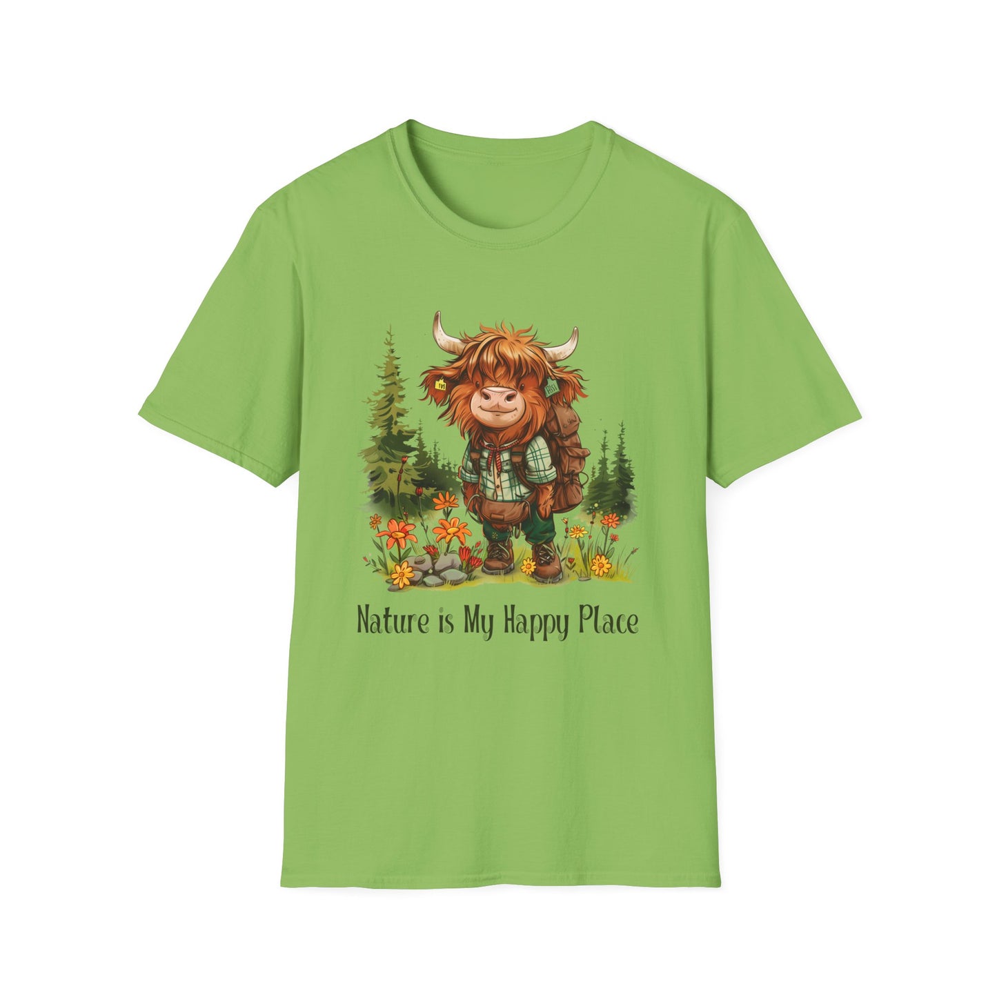 Highland Cow Hiker Softstyle T-Shirt