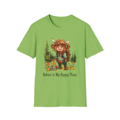 Highland Cow Hiker Softstyle T-Shirt