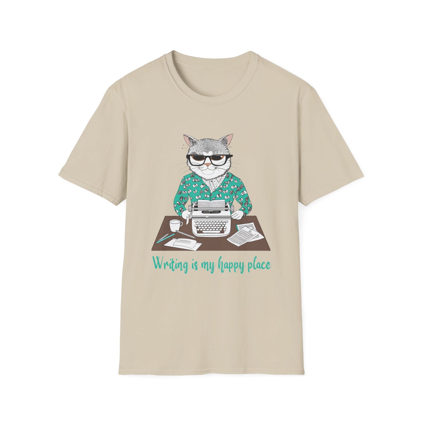 Cat Writer Softstyle T-Shirt