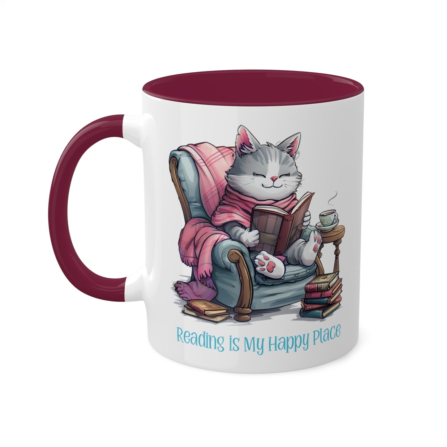 Cat Reading Mug