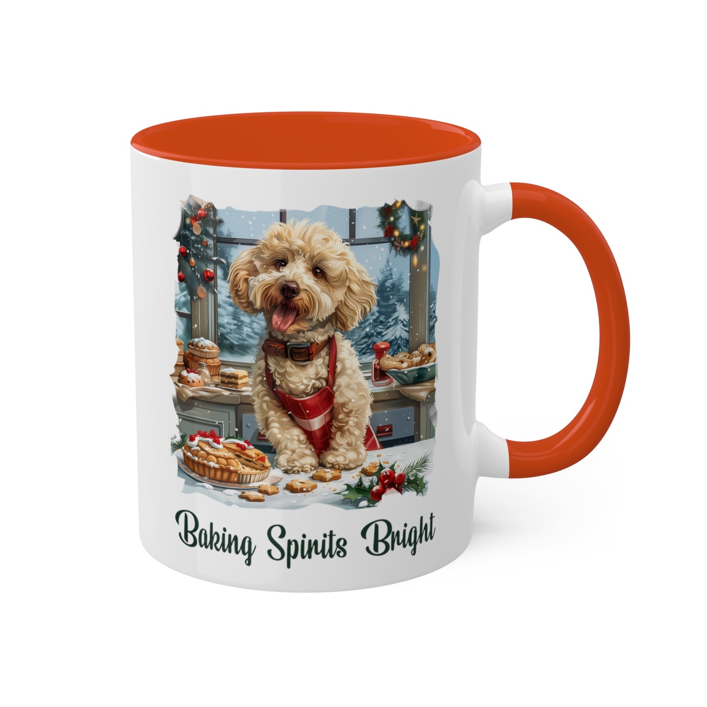 Poodle Christmas Baker Mug