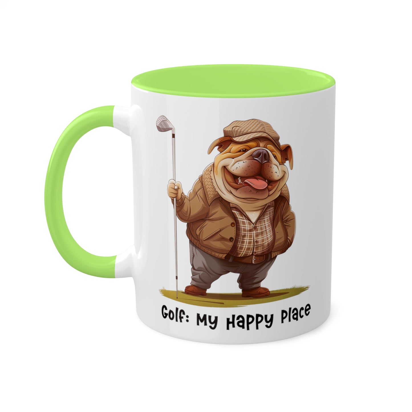 Bulldog Golfing Mug